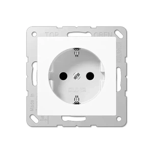 Изображение Розетка с заземлением и шторками 16А 250В EcoProfi Standart белый EP1420KIWW Jung