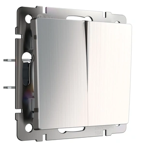 Изображение Выключатель двухклавишный проходной (глянцевый никель) W1122002