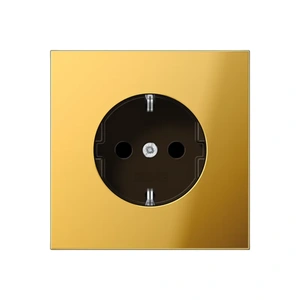 Изображение Розетка с заземлением 16А 250В LS 990 золото GO1520 Jung