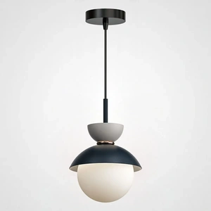 Изображение Подвесной Светильник Pompon Белый - Черный By Imperiumloft