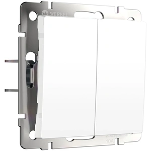 Изображение Выключатель двухклавишный с самовозвратом (белый матовый) W1122461