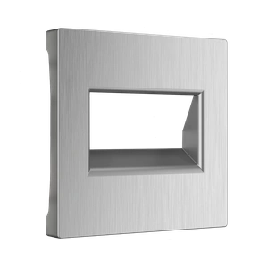 Изображение Накладка для двойной розетки Еthernet RJ-45 (серебряный рифленый) W1191109