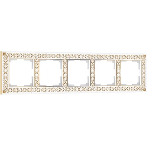 Изображение Рамка на 5 постов Antik (белое золото) W0051523