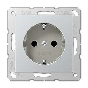 Изображение Розетка с заземлением 16А 250В ECO Profi алюминий EP1420AL Jung