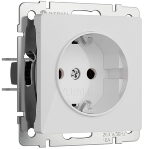 Изображение W1171041/ Розетка с заземлением (белый акрил) W1171041