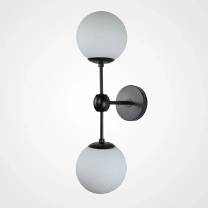 Изображение Бра Modo 2 Globes Black And White Glass By Imperiumloft