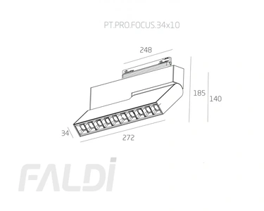 Изображение PT.Pro.Focus - акцентный светильник для трехфазного шинопровода Power.Track.x3 (FALDI)