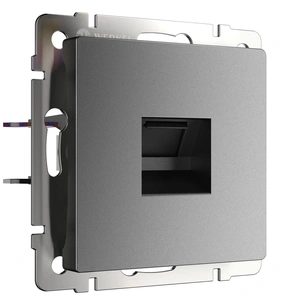 Изображение Розетка Ethernet RJ-45 (графит матовый) W1181064
