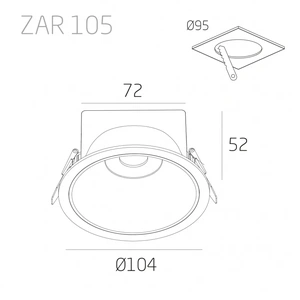 Изображение Точечный светодиодный светильник ZAR