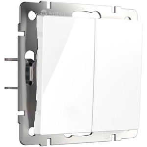 Изображение Выключатель двухклавишный с самовозвратом (белый) W1122401