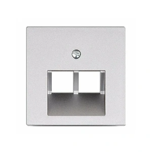 Изображение Накладка на розетку информационную EcoProfi Deco алюминий EP569-2BFPLUAAL Jung