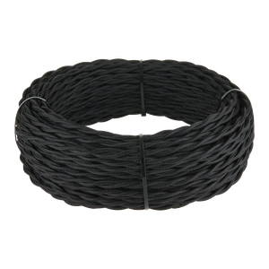 Изображение Ретро кабель витой 2х2,5 (черный) 50 м W6452608
