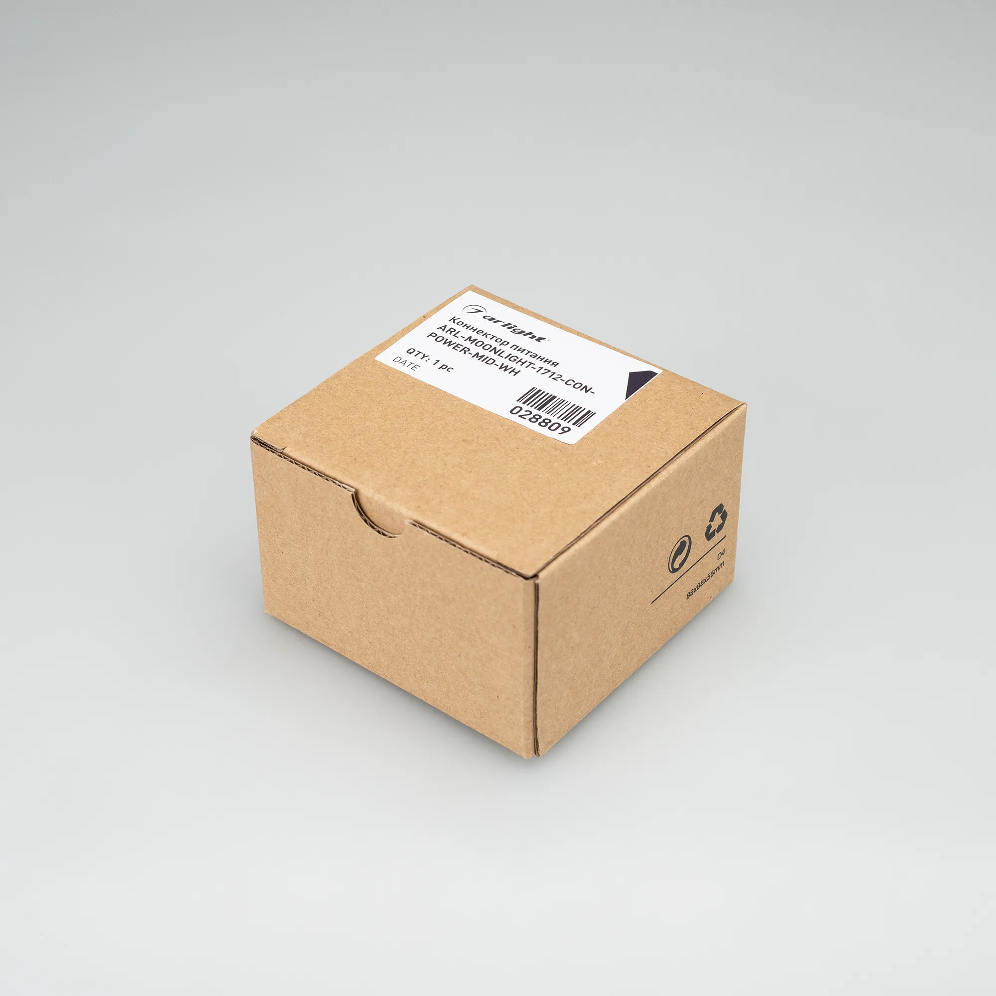 Коннектор питания ARL-MOONLIGHT-1712-CON-POWER-MID-WH (Arlight, Пластик) - Изображение