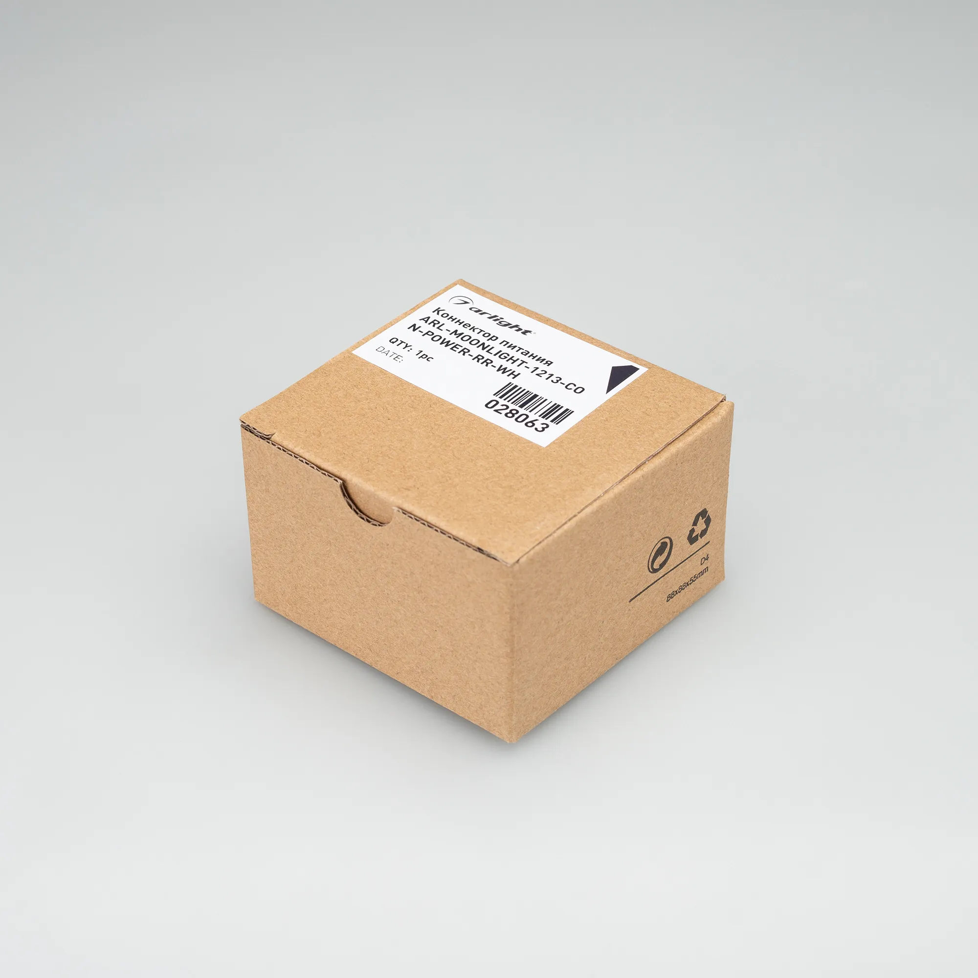 Коннектор питания ARL-MOONLIGHT-1213-CON-POWER-RR-WH (Arlight, Пластик) - Изображение